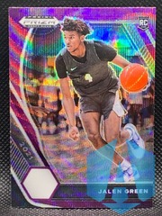 2021-22 Panini Prizm Draft Picks Purple Wave Jalen Green RC #4 - Houston Rockets